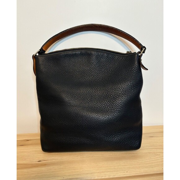 Dooney & Bourke Portofino Pebble Leather Black Hobo Large Shoulder Bag Sac. - Picture 2 of 11